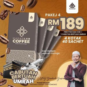4 KOTAK KOPI + FREE 1 KOTAK + FREE POS/COD + FREE CABTUAN BERTUAH UMRAH